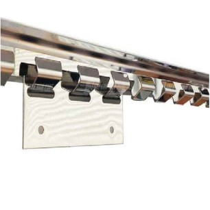 SYSTEME DE FIXATION INOX POUR RIDEAU A LANIERES PVC