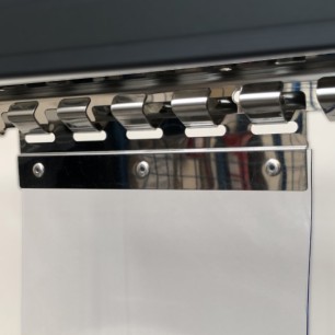 SYSTEME DE FIXATION INOX POUR RIDEAU A LANIERES PVC