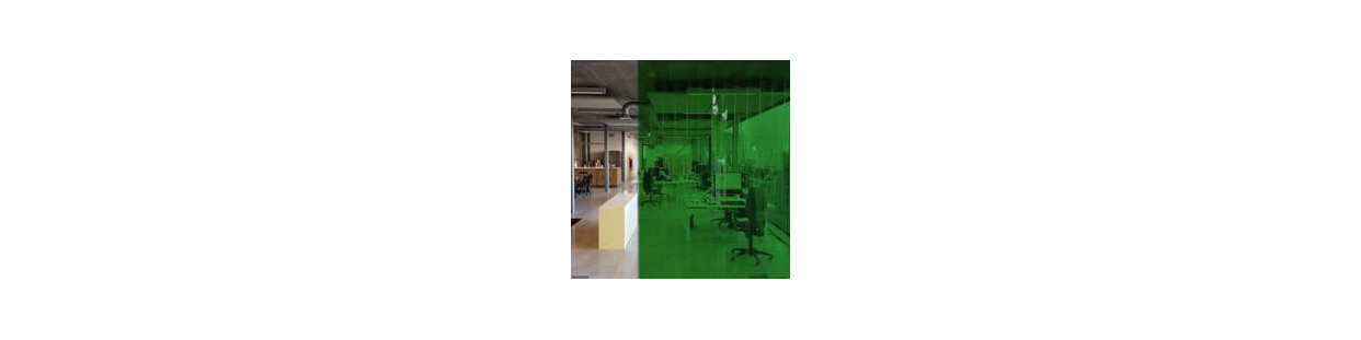 Rideaux à lanières PVC souple couleur