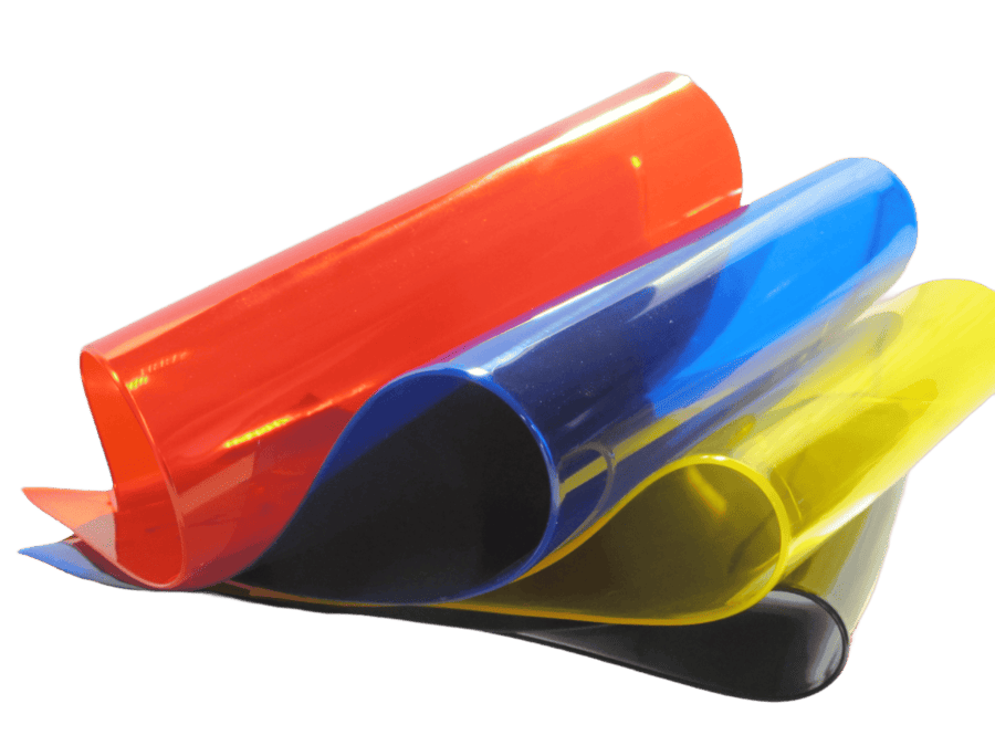 Rouleau lanières PVC couleur bleu vert jaune rouge gris noir blanc